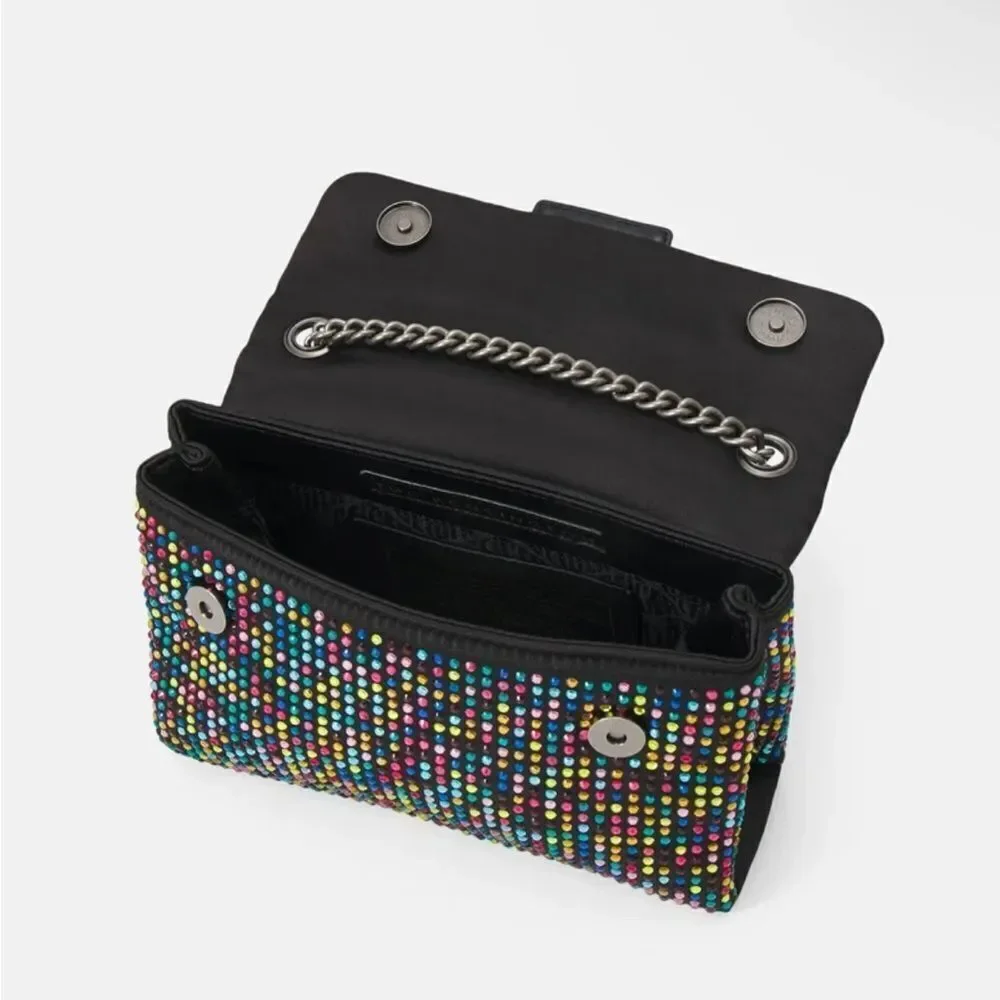 KURT GEIGER | The Kensington Rhinestoned Multicolor Two Way Bag Crystal Eagle